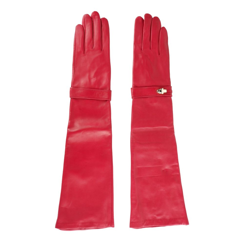 Cavalli Class Red Lambskin Women Glove - Maison Luxe