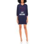 Love Moschino Blue Cotton Women Dress