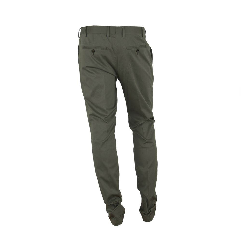 Made in Italy Green Cotton Men's Trouser