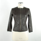 Emilio Romanelli Black Leather Women Jacket