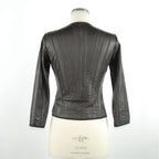 Emilio Romanelli Black Leather Women Jacket