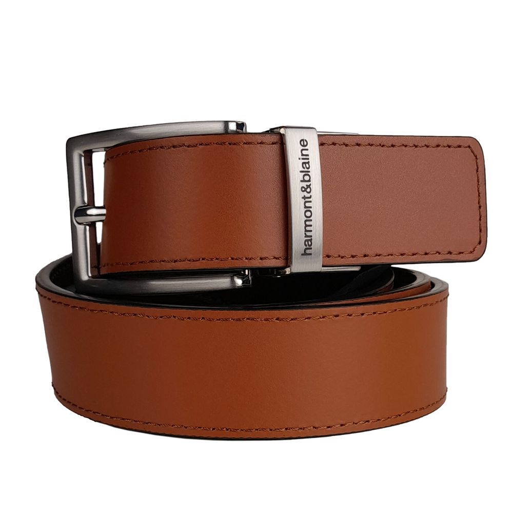 Harmont & Blaine Brown Calfskin Men Belt - Maison Luxe