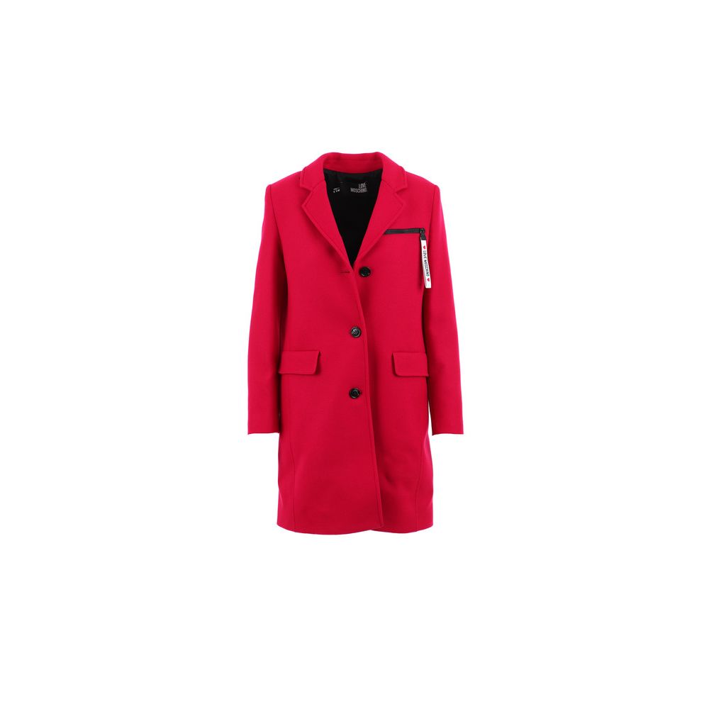 Love Moschino Red Wool Women Coat