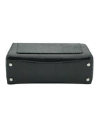 Jimmy Choo Black Leather Top Handle Shoulder Bag