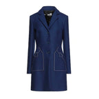 Love Moschino Blue Wool Women Coat