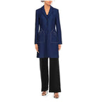 Love Moschino Blue Wool Women Coat