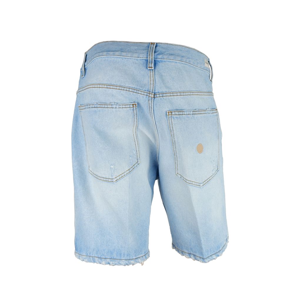 Don The Fuller Blue Cotton Men Bermuda Shorts