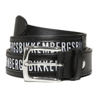 Bikkembergs Black Calfskin Men Belt - Maison Luxe