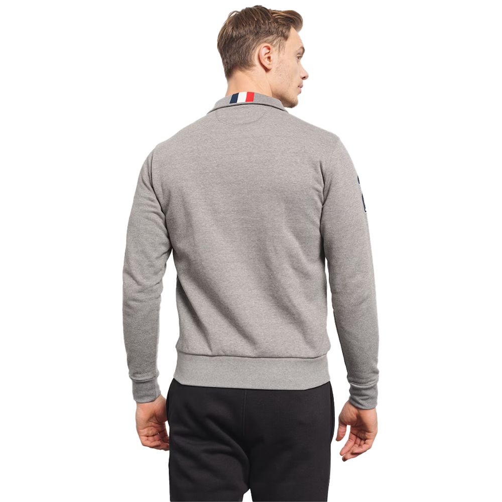 La Martina Gray Cotton Men's Sweater