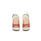 Cerruti 1881 Red Calfskin Women Sandal