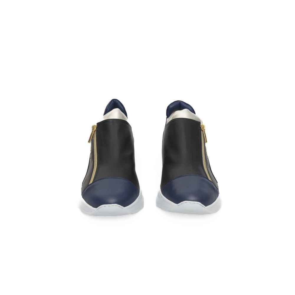 Cerruti 1881 Black Goatskin Women Sneaker