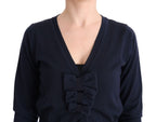 MARGHI LO' Blue Wool Blouse Sweater