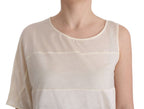 Costume National Beige Asymmetric Top Blouse