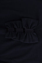 MARGHI LO' Blue Wool Long Sleeve Shift Dress