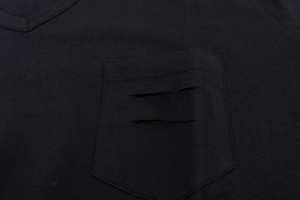 Daniele Alessandrini Blue Cotton V-neck T-Shirt