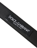 Dolce & Gabbana Brown Leather Silver Metal Buckle Belt Men - Maison Luxe
