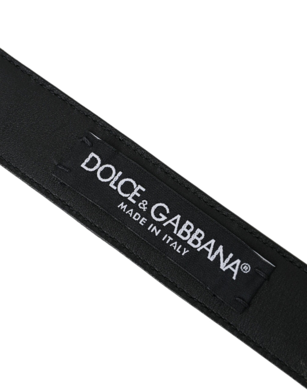 Dolce & Gabbana Dark Brown Perforated Leather Metal Buckle Belt Men - Maison Luxe