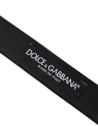 Dolce & Gabbana Dark Brown Perforated Leather Metal Buckle Belt Men - Maison Luxe
