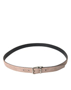 Dolce & Gabbana Beige Suede Leather Silver Buckle Belt Men - Maison Luxe