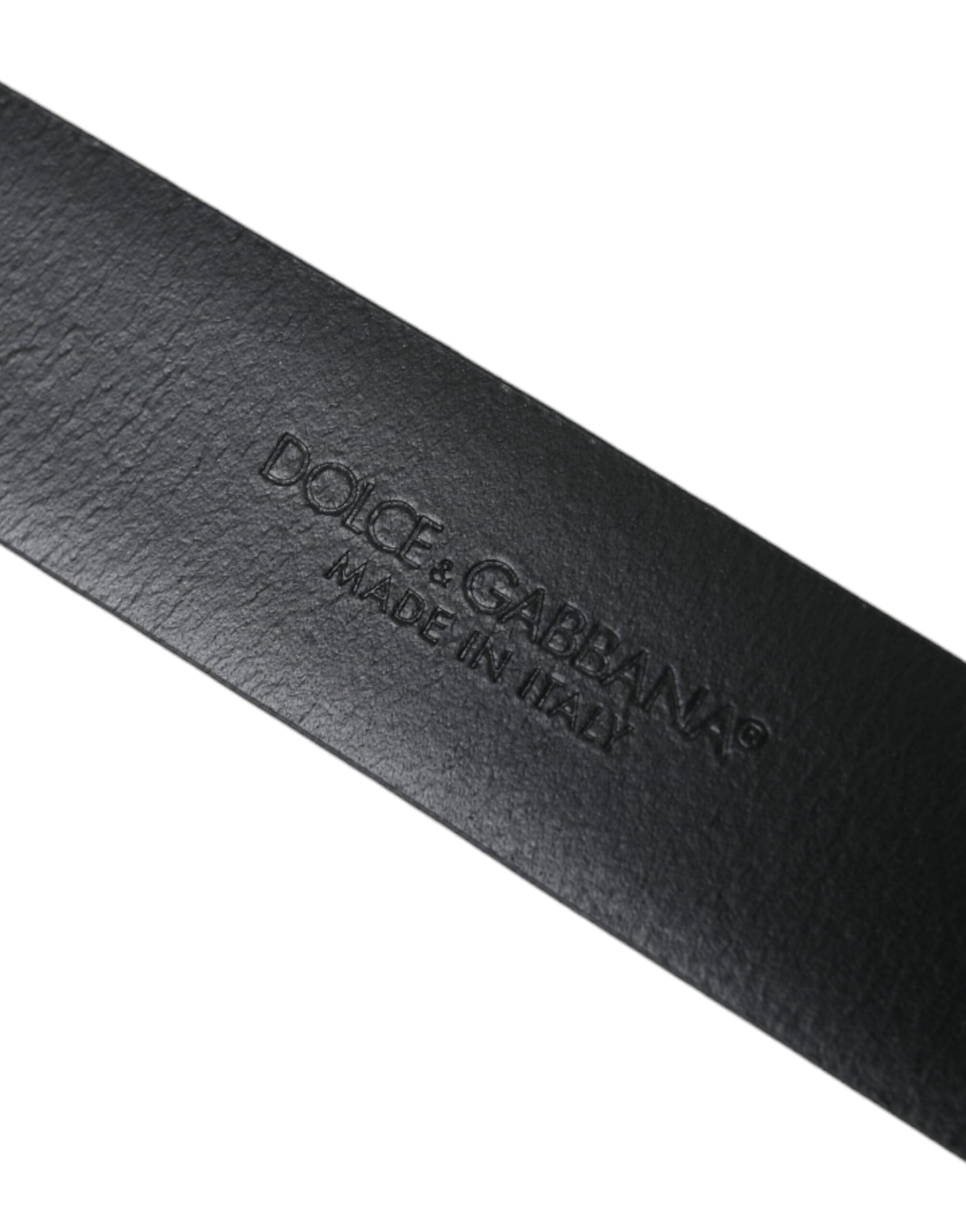 Dolce & Gabbana Blue Calf Leather Gold Metal Buckle Belt Men - Maison Luxe