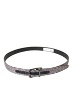Dolce & Gabbana Multicolor Embellished Silver Metal Buckle Belt - Maison Luxe
