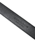 Dolce & Gabbana Green Leather Jacquard Silver Metal Buckle Belt - Maison Luxe