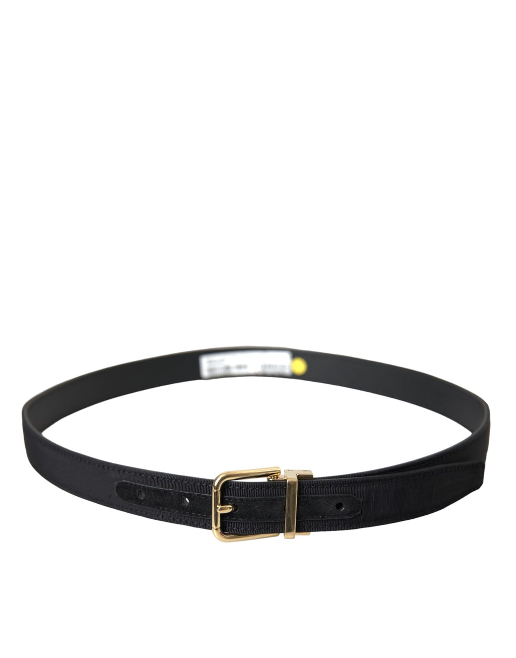 Dolce & Gabbana Black Gros Grain Gold Metal Buckle Belt Men - Maison Luxe