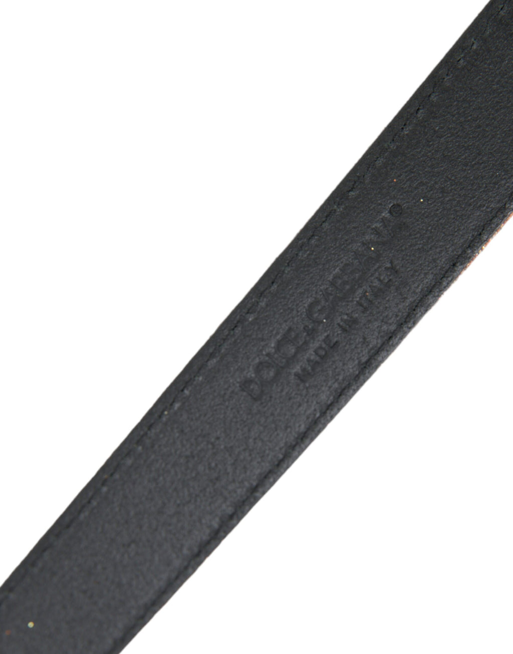 Dolce & Gabbana Gold Glitter Leather Silver Metal Buckle Belt - Maison Luxe