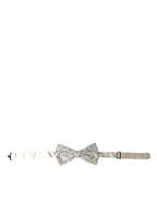 Dolce & Gabbana White Black Polka Dot Polyester Bow Tie Men - Maison Luxe