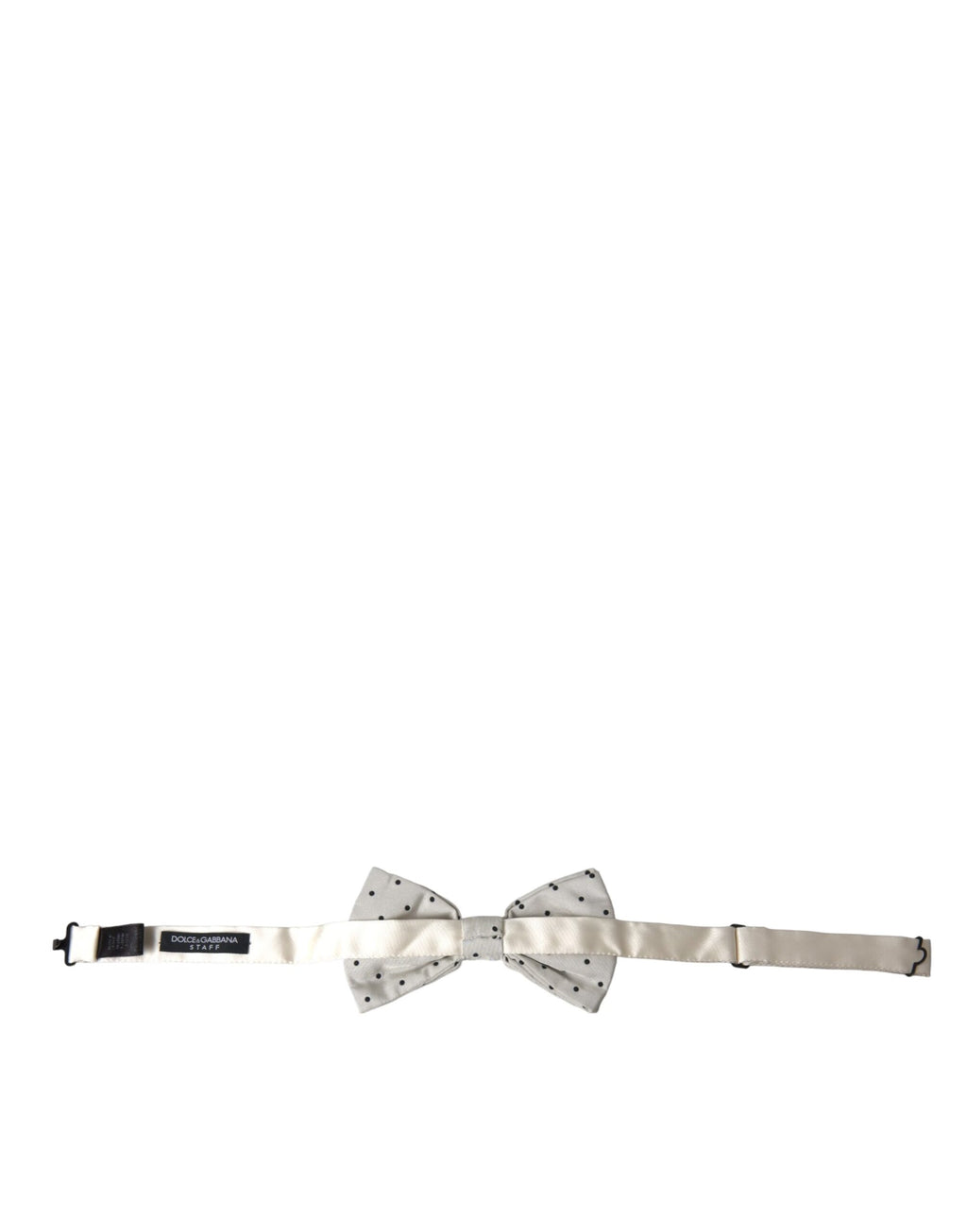 Dolce & Gabbana White Black Polka Dot Polyester Bow Tie Men - Maison Luxe