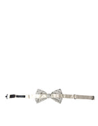Dolce & Gabbana White Black Polka Dot Polyester Bow Tie Men - Maison Luxe