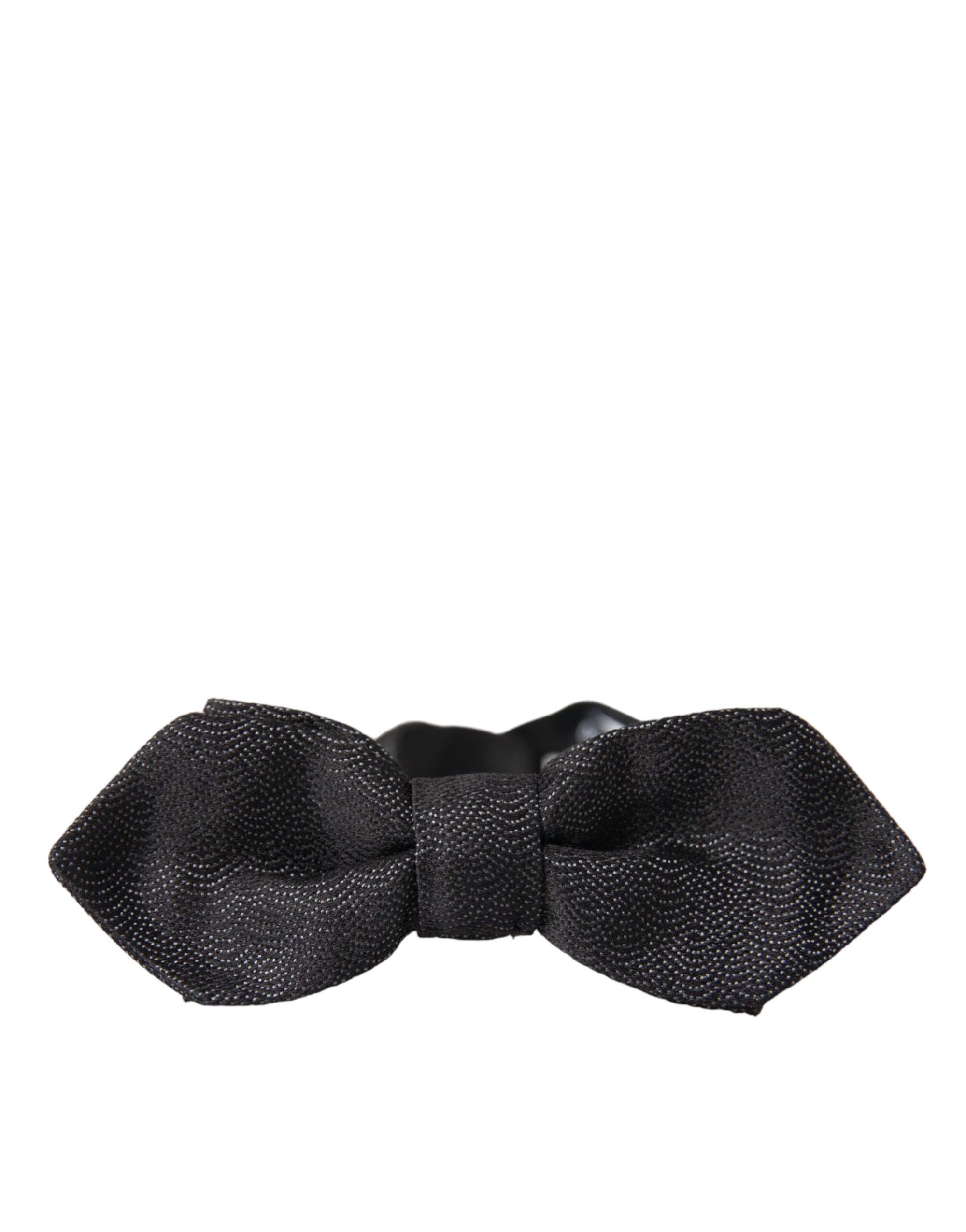 Dolce & Gabbana Black Silk Adjustable Neck Men Bow Tie - Maison Luxe