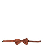 Dolce & Gabbana Brown Silk Adjustable Neck Men Bow Tie - Maison Luxe