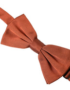 Dolce & Gabbana Brown Silk Adjustable Neck Men Bow Tie - Maison Luxe