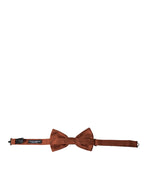 Dolce & Gabbana Brown Silk Adjustable Neck Men Bow Tie - Maison Luxe