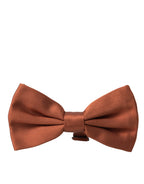 Dolce & Gabbana Brown Silk Adjustable Neck Men Bow Tie - Maison Luxe