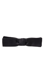 Dolce & Gabbana Dark Gray Silk Adjustable Neck Men Bow Tie - Maison Luxe