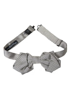 Dolce & Gabbana Gray Silk Adjustable Neck Men Bow Tie - Maison Luxe