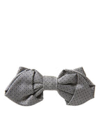 Dolce & Gabbana Gray Silk Adjustable Neck Men Bow Tie - Maison Luxe