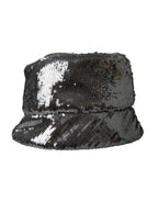 Dolce & Gabbana Silver Sequined Nylon Bucket Hat Men - Maison Luxe