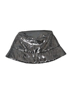 Dolce & Gabbana Silver Sequined Nylon Bucket Hat Men - Maison Luxe