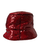 Dolce & Gabbana Red Sequined Nylon Bucket Hat Men - Maison Luxe