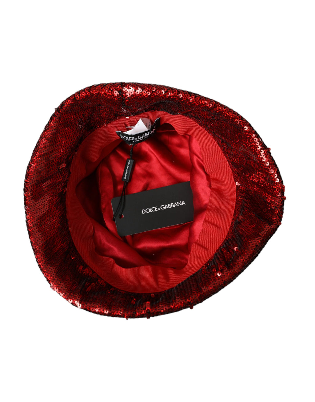 Dolce & Gabbana Red Sequined Nylon Bucket Hat Men - Maison Luxe