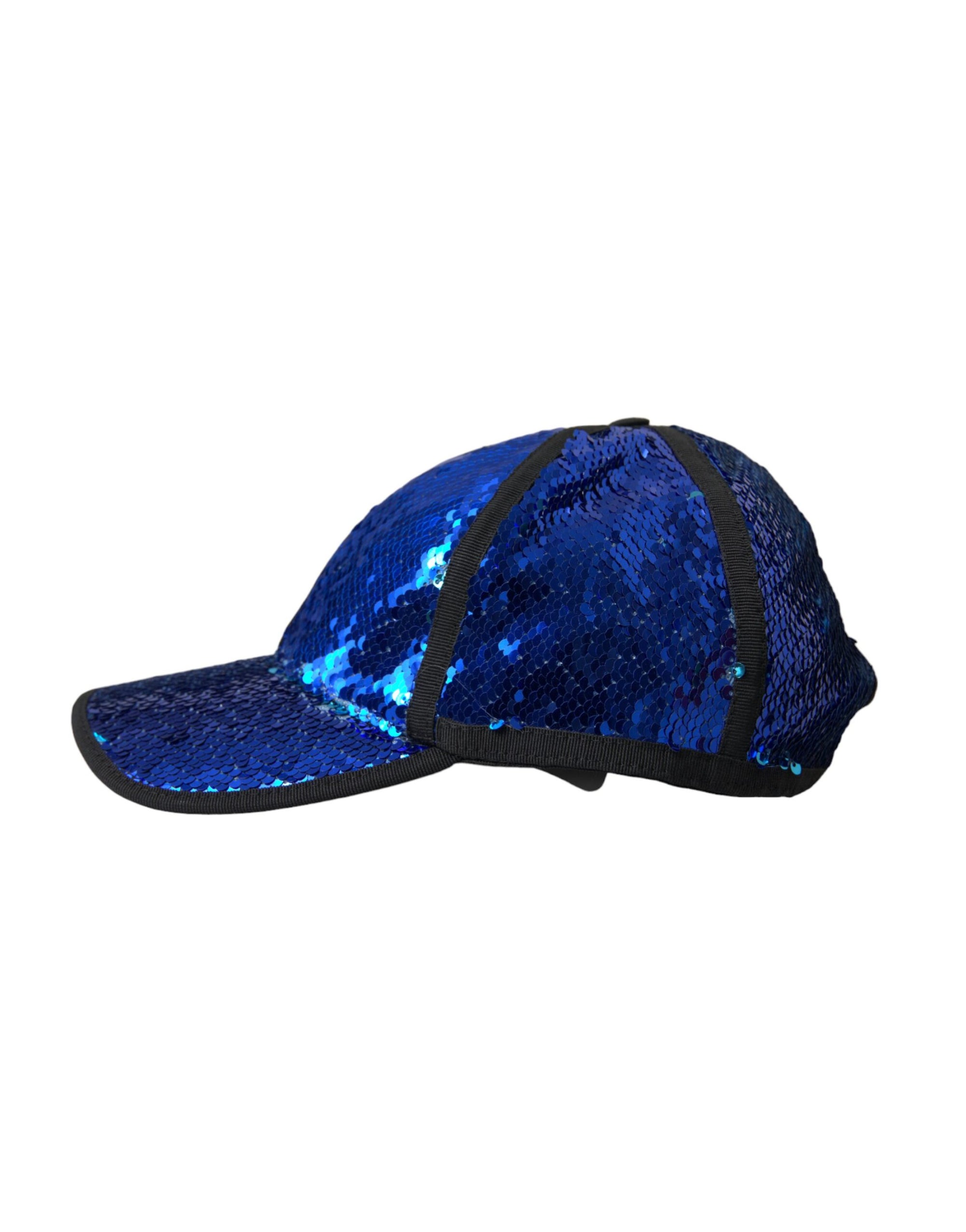Dolce & Gabbana Royal Blue Sequin Baseball Hat Men - Maison Luxe
