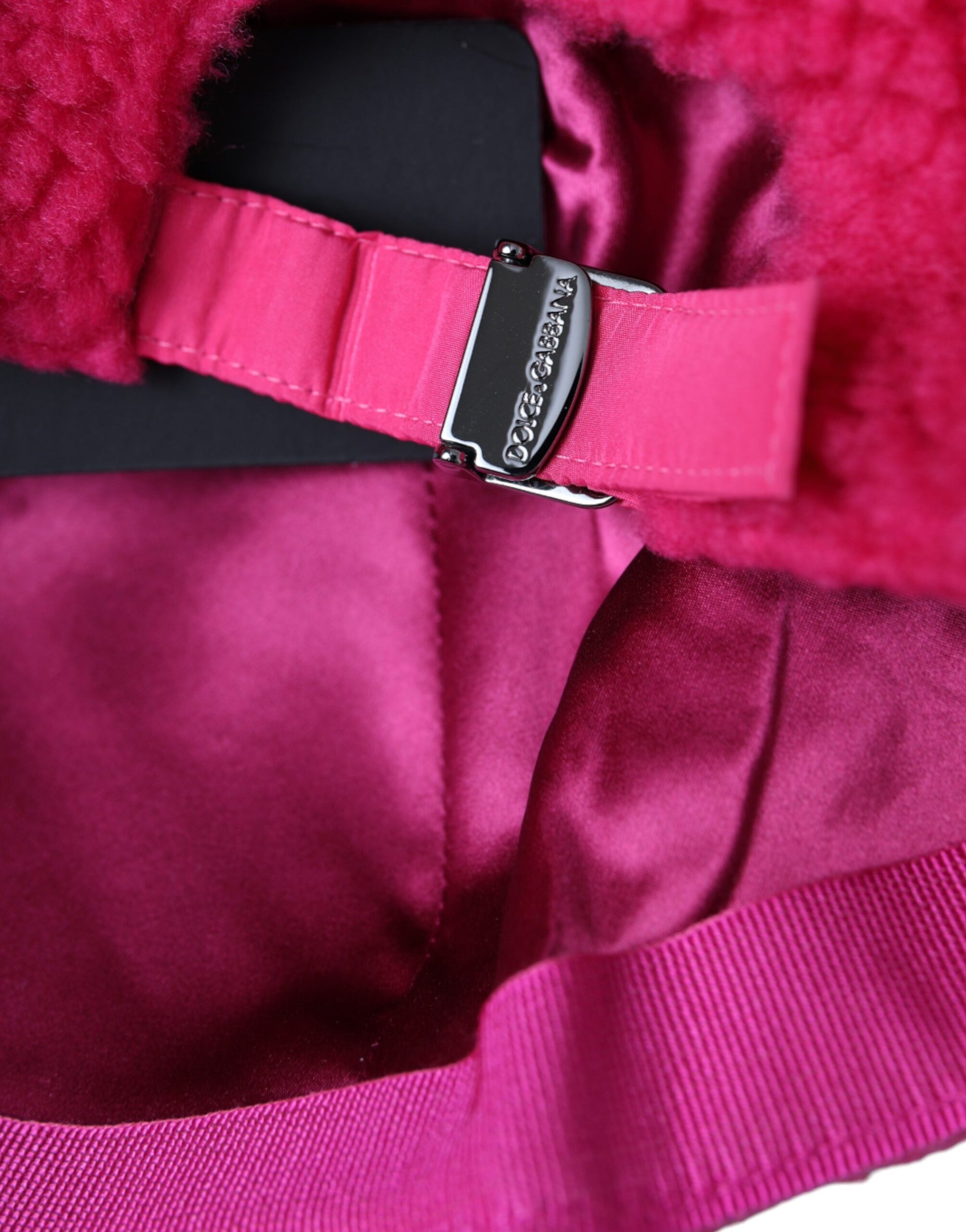 Dolce & Gabbana Pink Fleece Plush Baseball Hat Men - Maison Luxe