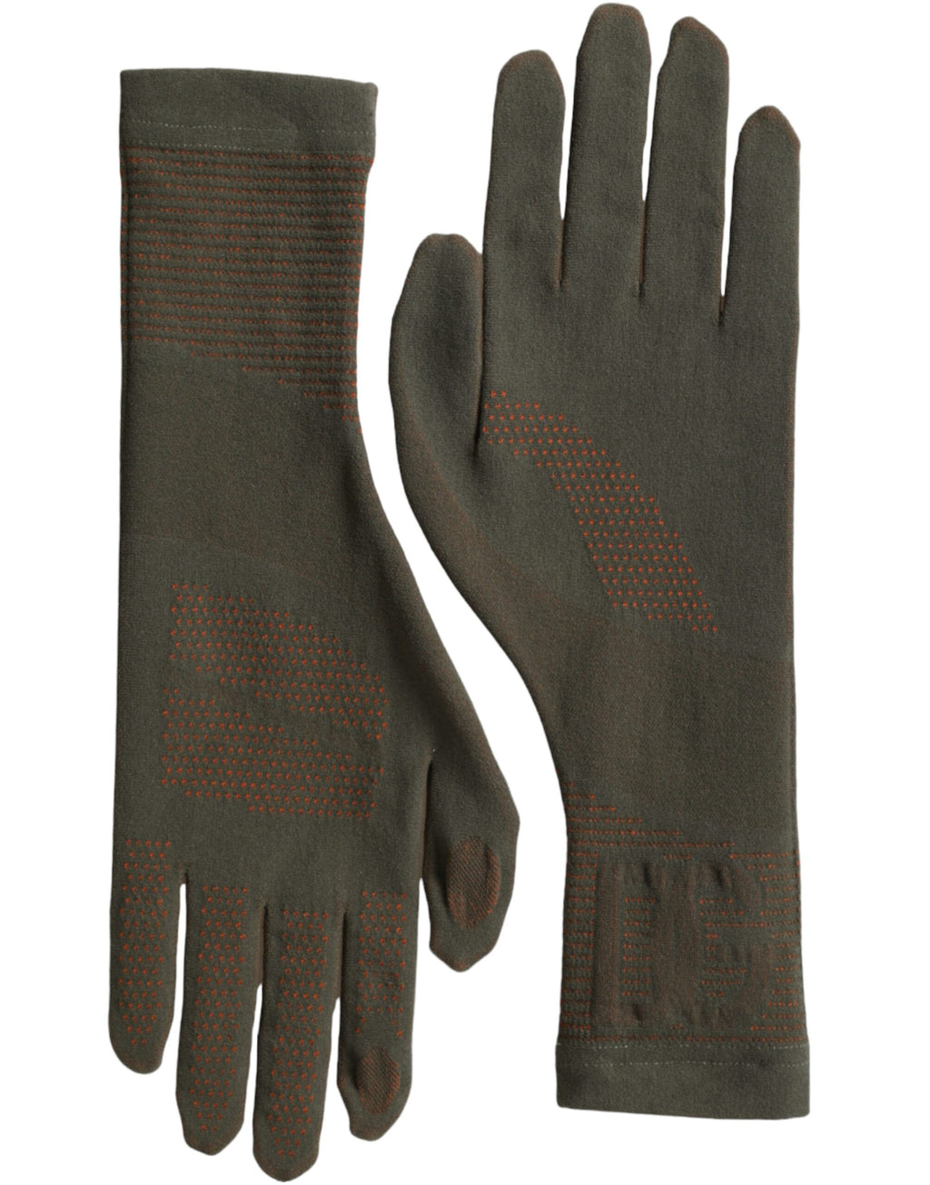 Dolce & Gabbana Brown Cotton Stretch Wrist Length Gloves - Maison Luxe