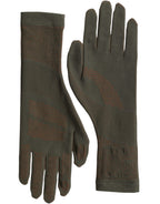 Dolce & Gabbana Brown Cotton Stretch Wrist Length Gloves - Maison Luxe