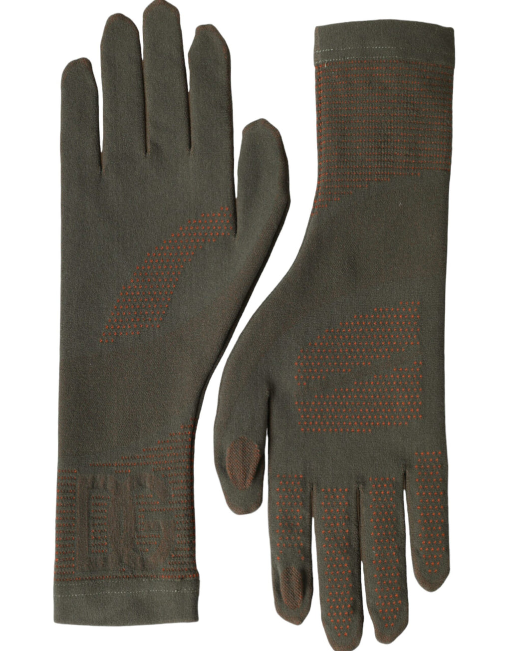 Dolce & Gabbana Brown Cotton Stretch Wrist Length Gloves - Maison Luxe