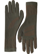 Dolce & Gabbana Brown Cotton Stretch Wrist Length Gloves - Maison Luxe