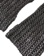 Dolce & Gabbana Gray Viscose Knitted Finger Less Gloves - Maison Luxe